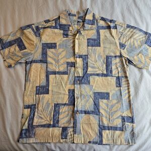 Batik Bay Reverse Print palm tropical hawaiian shirt 100% Cotton